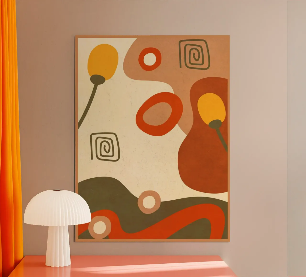 Hedendaagse kunstWerk poster met kunststof frame van E Cannon