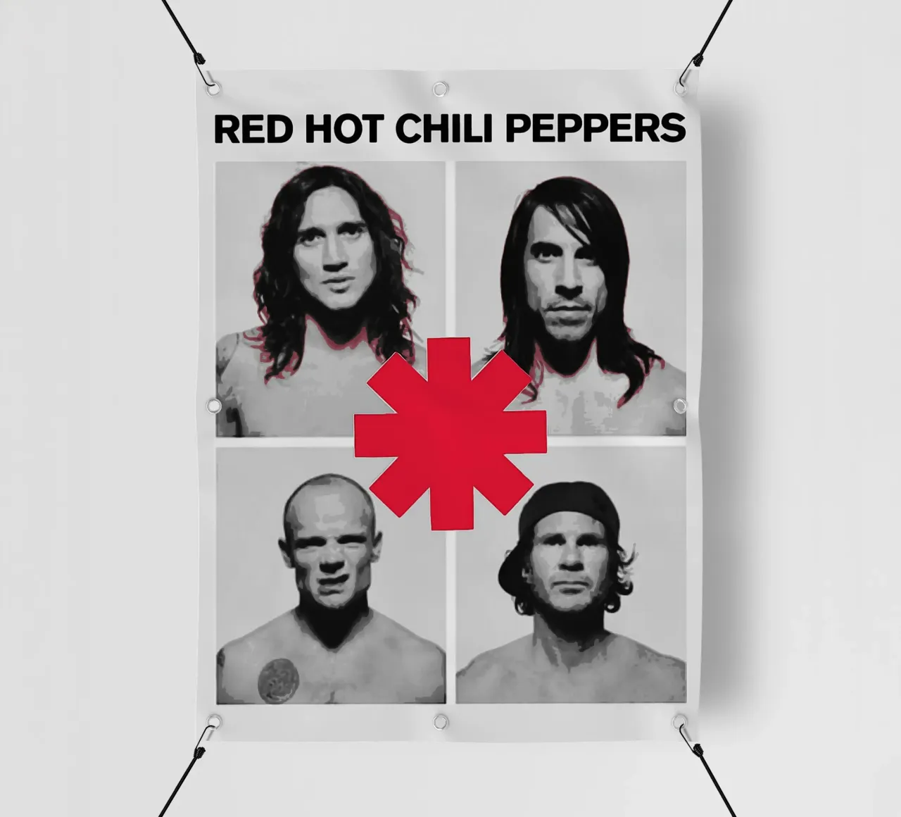 La banda Red Hot Chili Peppers lonas publicitarias de vanhesling
