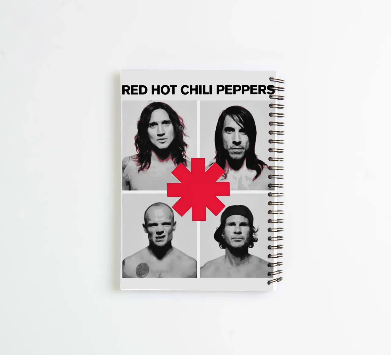 La banda Red Hot Chili Peppers cuaderno de espiral de vanhesling