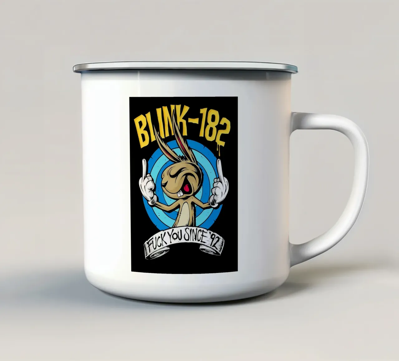 La band Blink-182 tazza in smalto da vanhesling