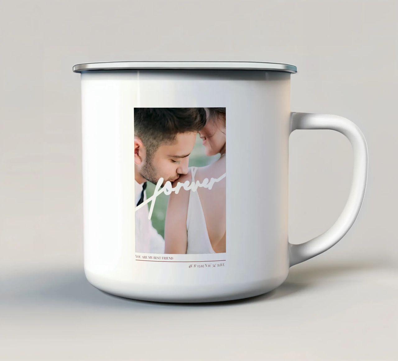 Forever tazza in smalto da Kartenliebe