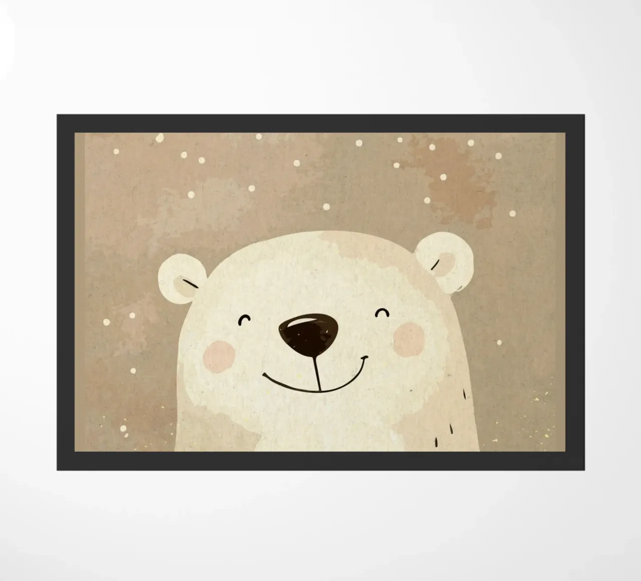 Illustrazione di un orso polare sorridente zerbino da MarcusALibratoreAnimalShop