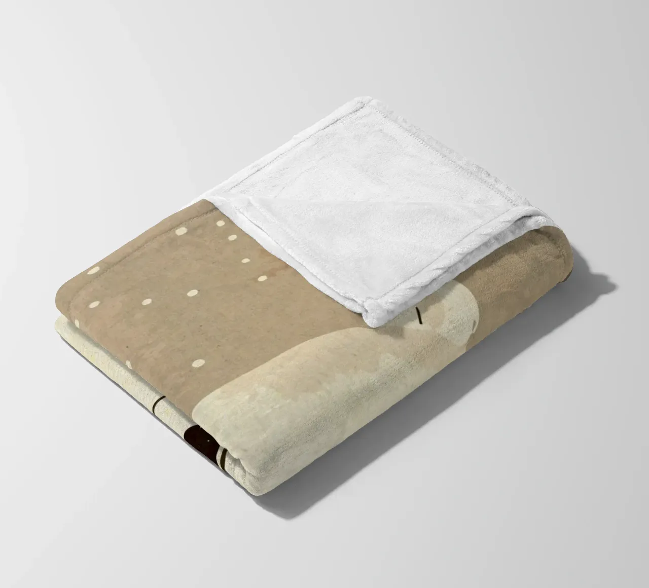 Illustrazione di un orso polare sorridente coperta in pile da MarcusALibratoreAnimalShop