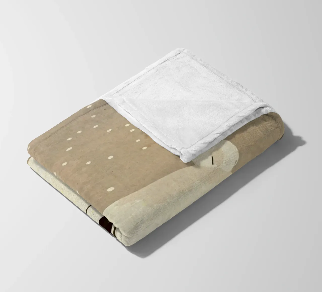 Illustrazione di un orso polare sorridente coperta in pile da MarcusALibratoreAnimalShop