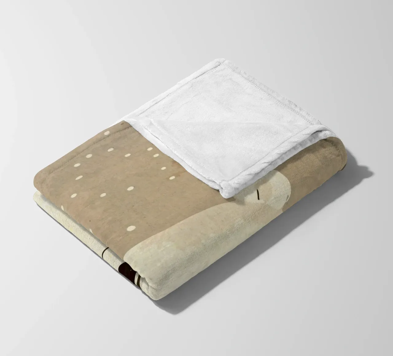 Illustrazione di un orso polare sorridente coperta in pile da MarcusALibratoreAnimalShop