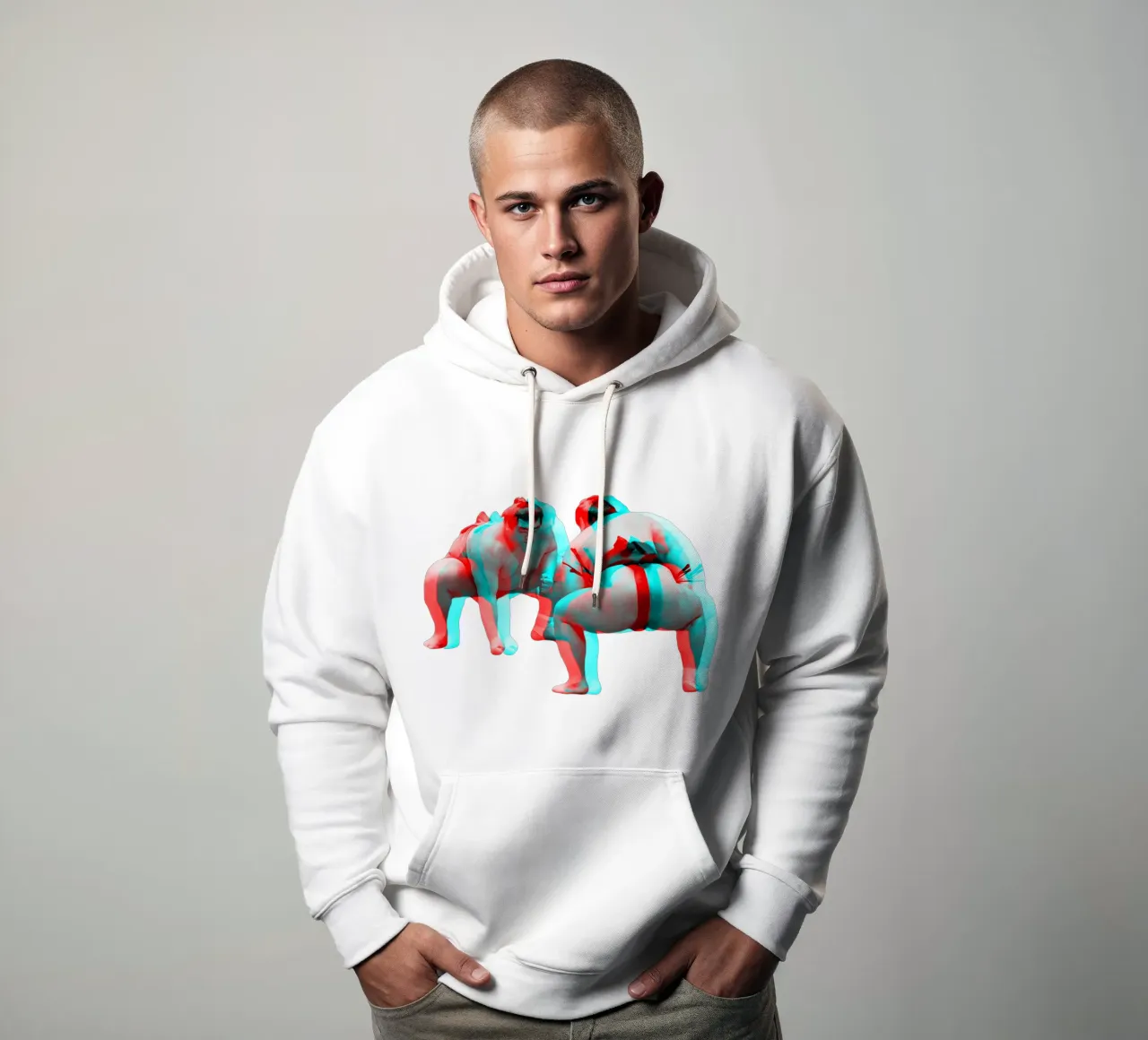 3D Sumo Wrestlers felpa con cappuccio da MsGonzalez