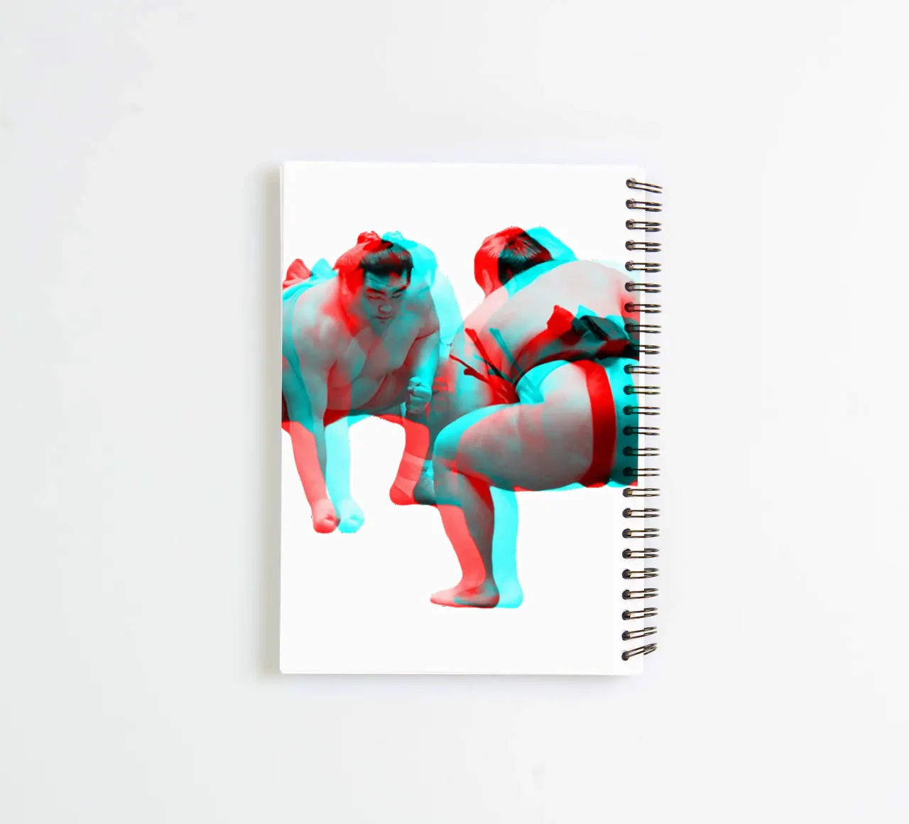 3D Sumo Wrestlers spiral notebook by MsGonzalez