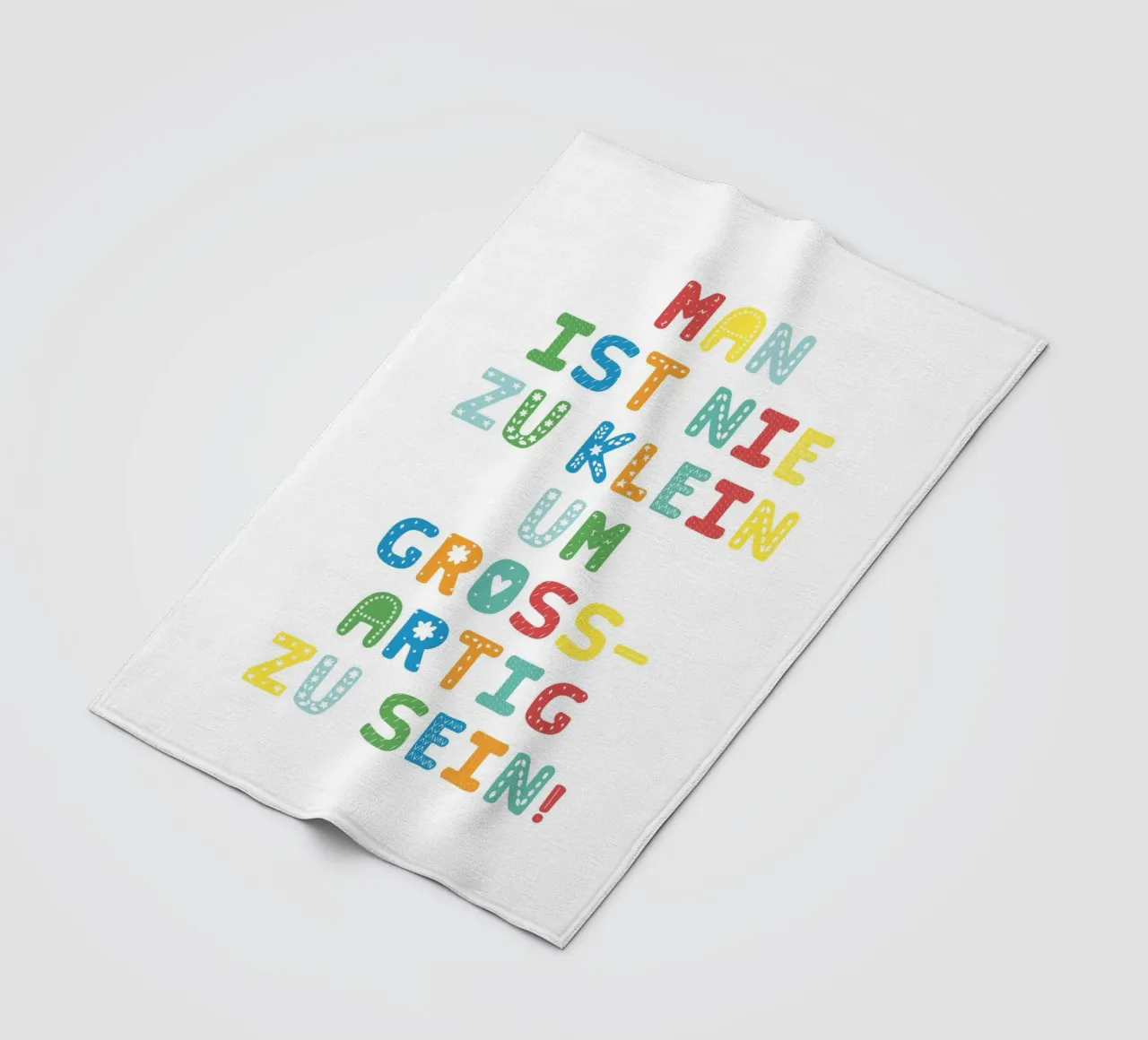 Man ist nie zu klein um großartig zu sein coperta in pile da Ohkimiko