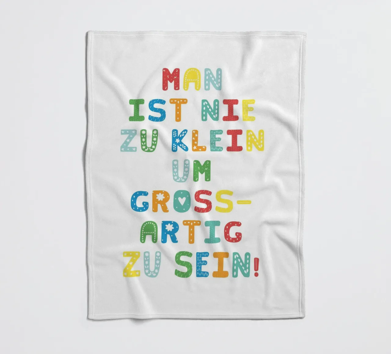 Man ist nie zu klein um großartig zu sein coperta in pile da Ohkimiko