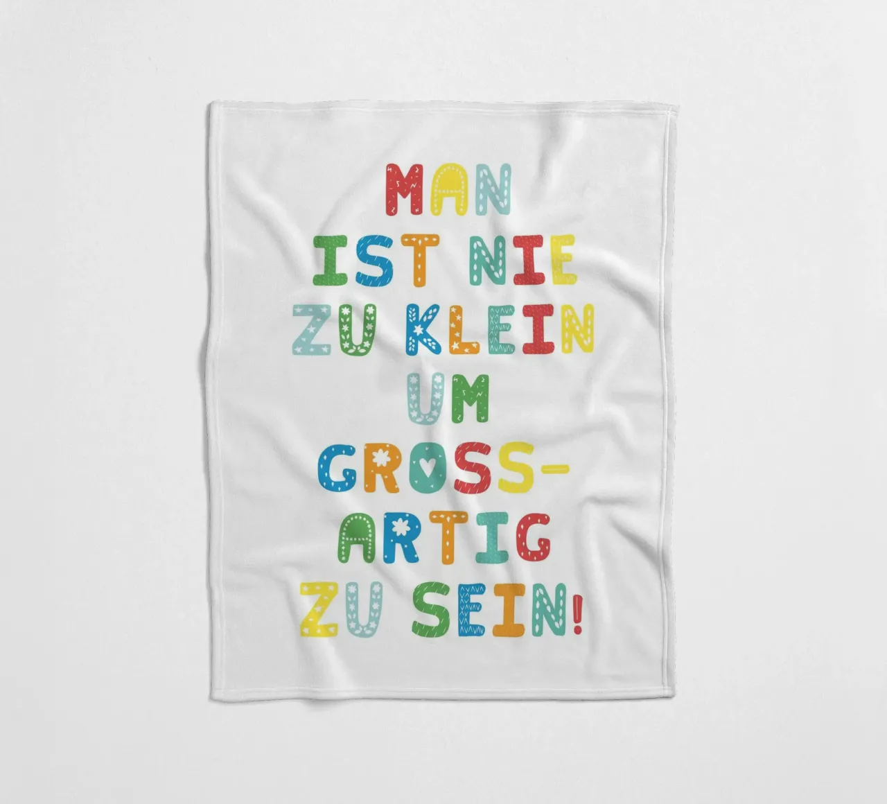 Man ist nie zu klein um großartig zu sein coperta in pile da Ohkimiko