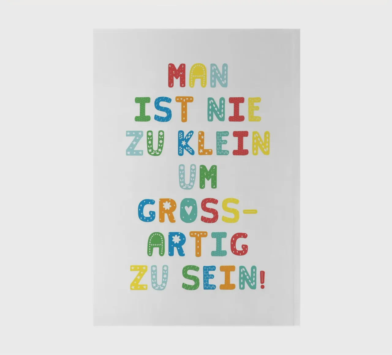 Man ist nie zu klein um großartig zu sein notebook by Ohkimiko