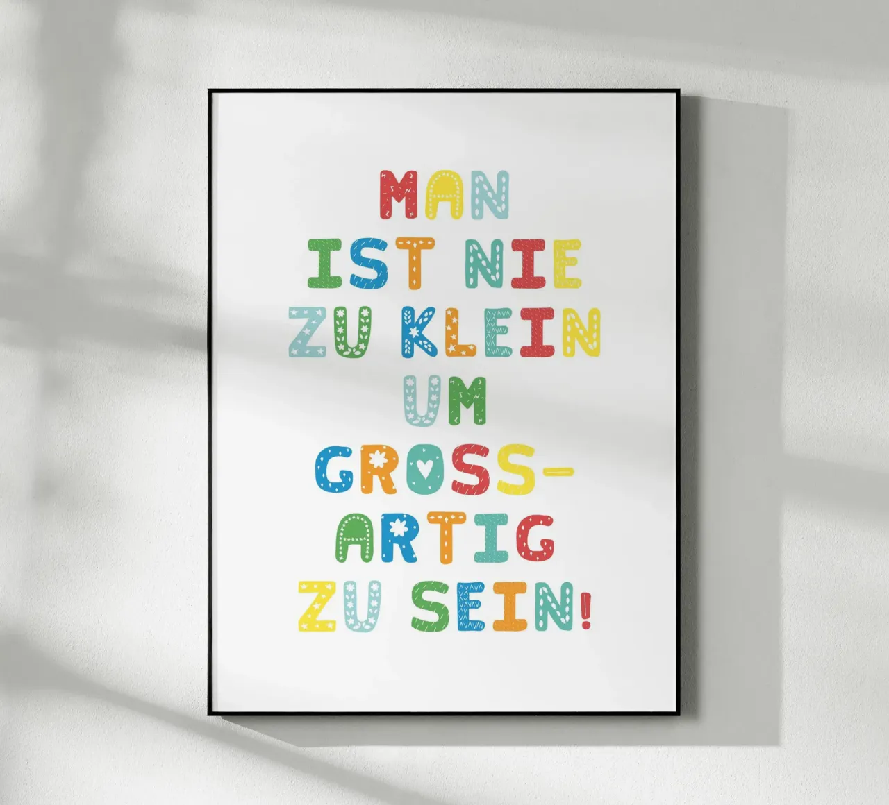 Man ist nie zu klein um großartig zu sein plexiglass da Ohkimiko