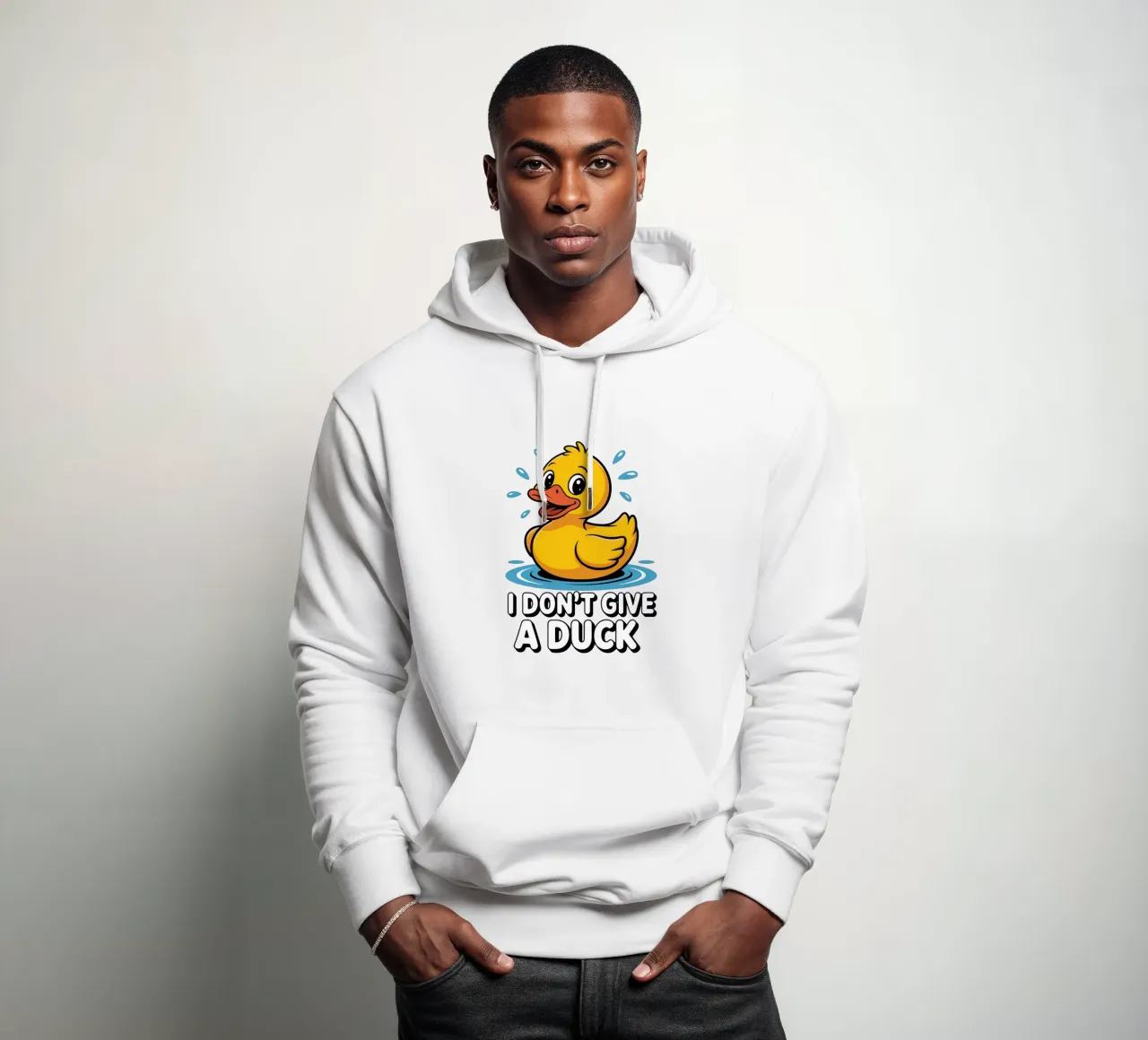 I DON'T GIVE A DUCK felpa con cappuccio da edsonramosart