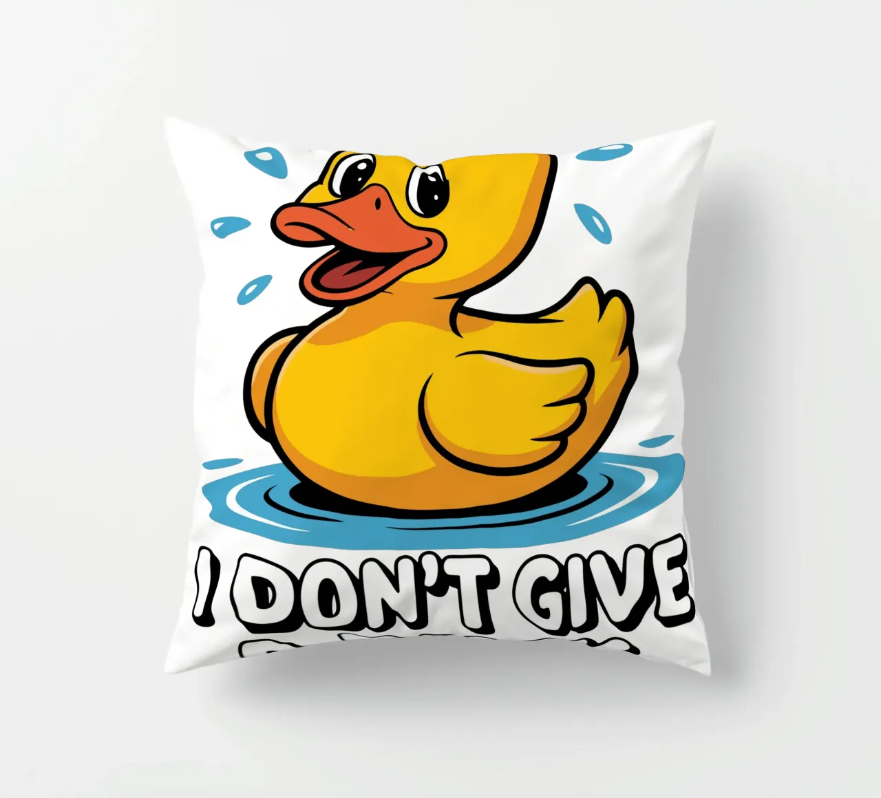 I DON'T GIVE A DUCK cuscino da edsonramosart