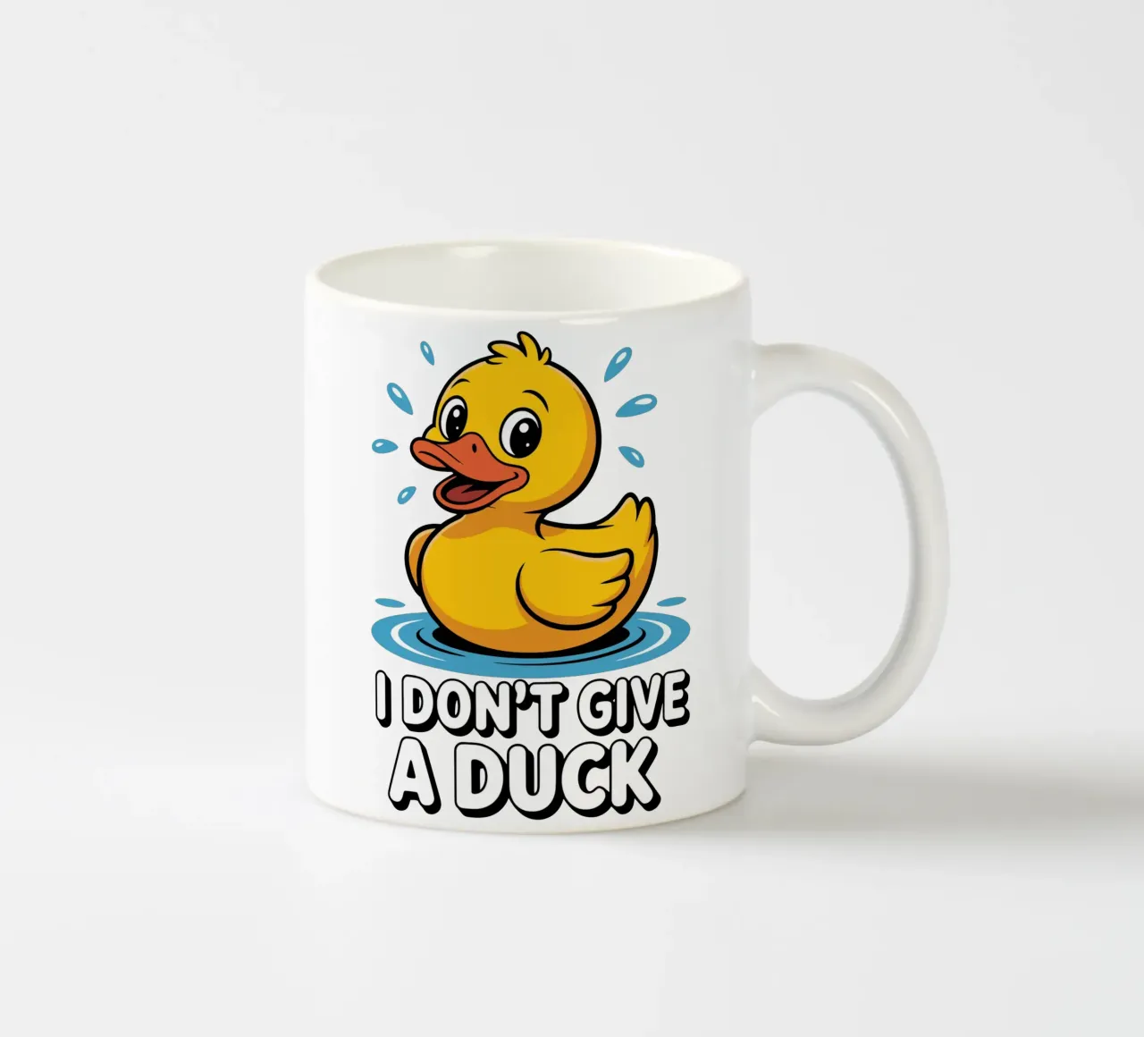 I DON'T GIVE A DUCK tazza in ceramica da edsonramosart