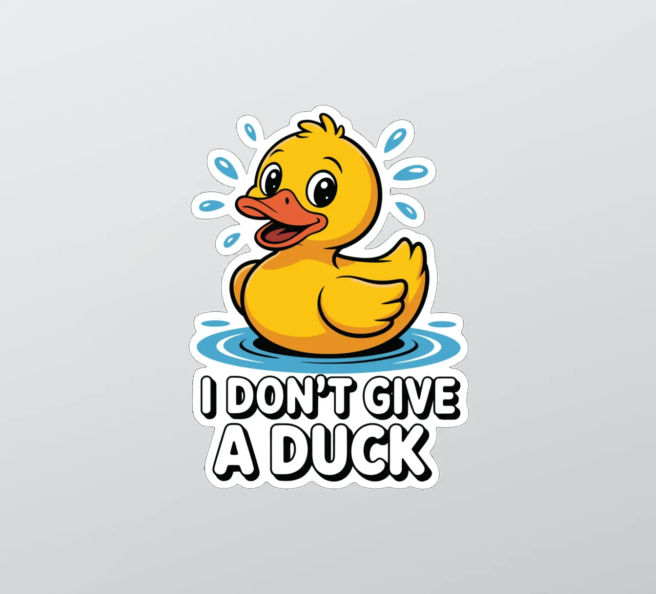 I DON'T GIVE A DUCK adesivo da edsonramosart