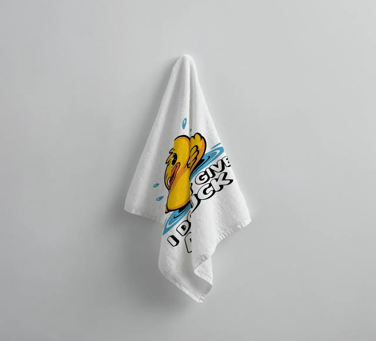 I DON'T GIVE A DUCK towel by edsonramosart