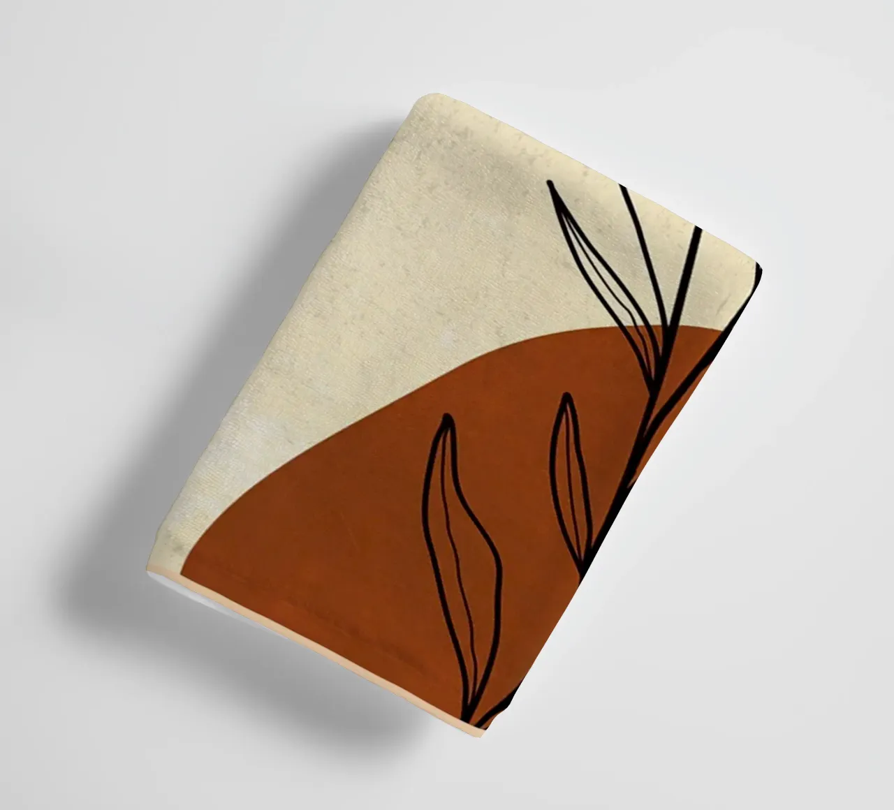 Contemporary Leaf Art towel by E Cannon