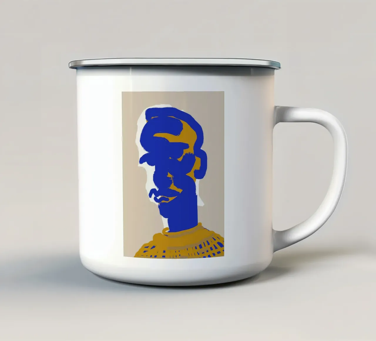 Ritratto invernale tazza in smalto da Little Dean