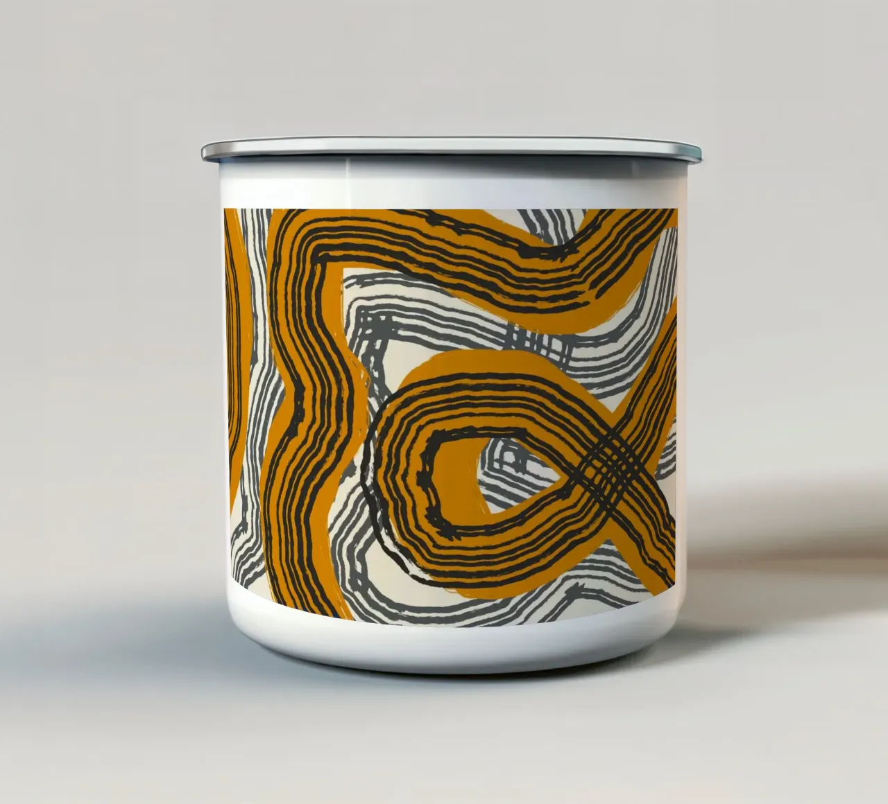 Astrazione delle linee 18 tazza in smalto da Little Dean