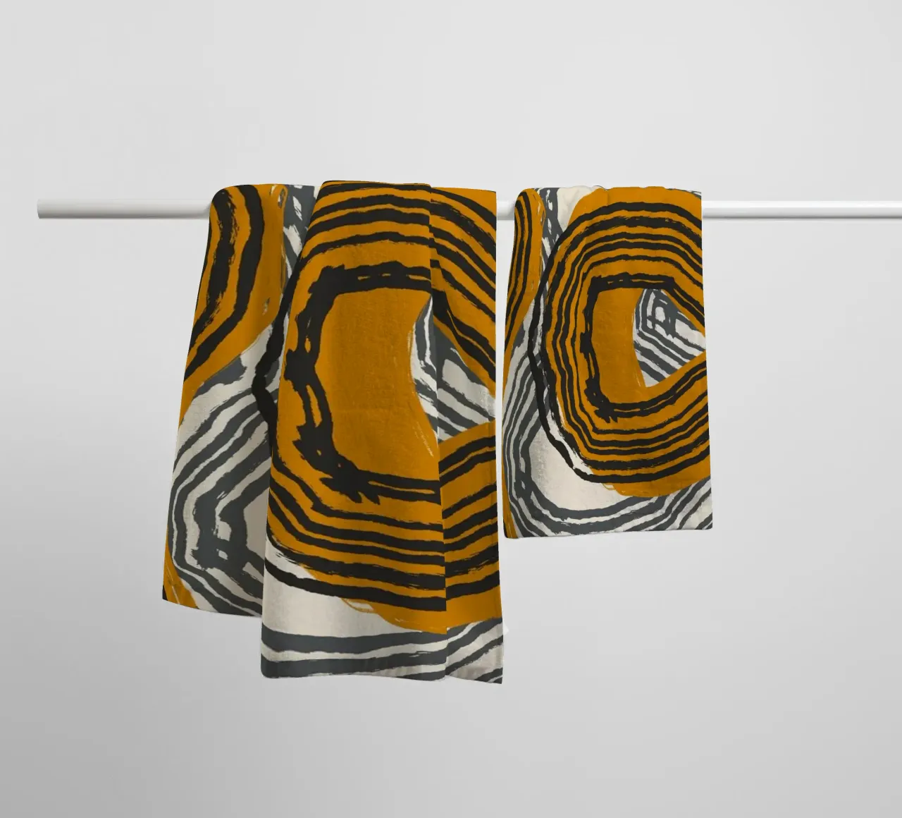 Line abstraction 18 towel by Little Dean