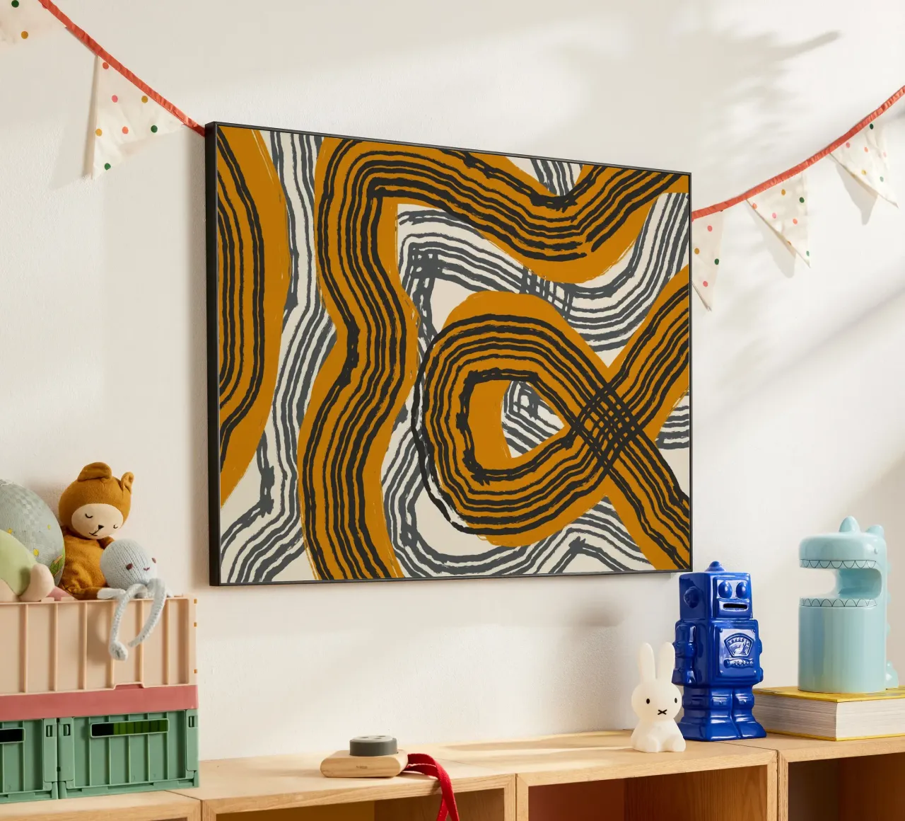 Astrazione delle linee 18 alluminio dibond da Little Dean