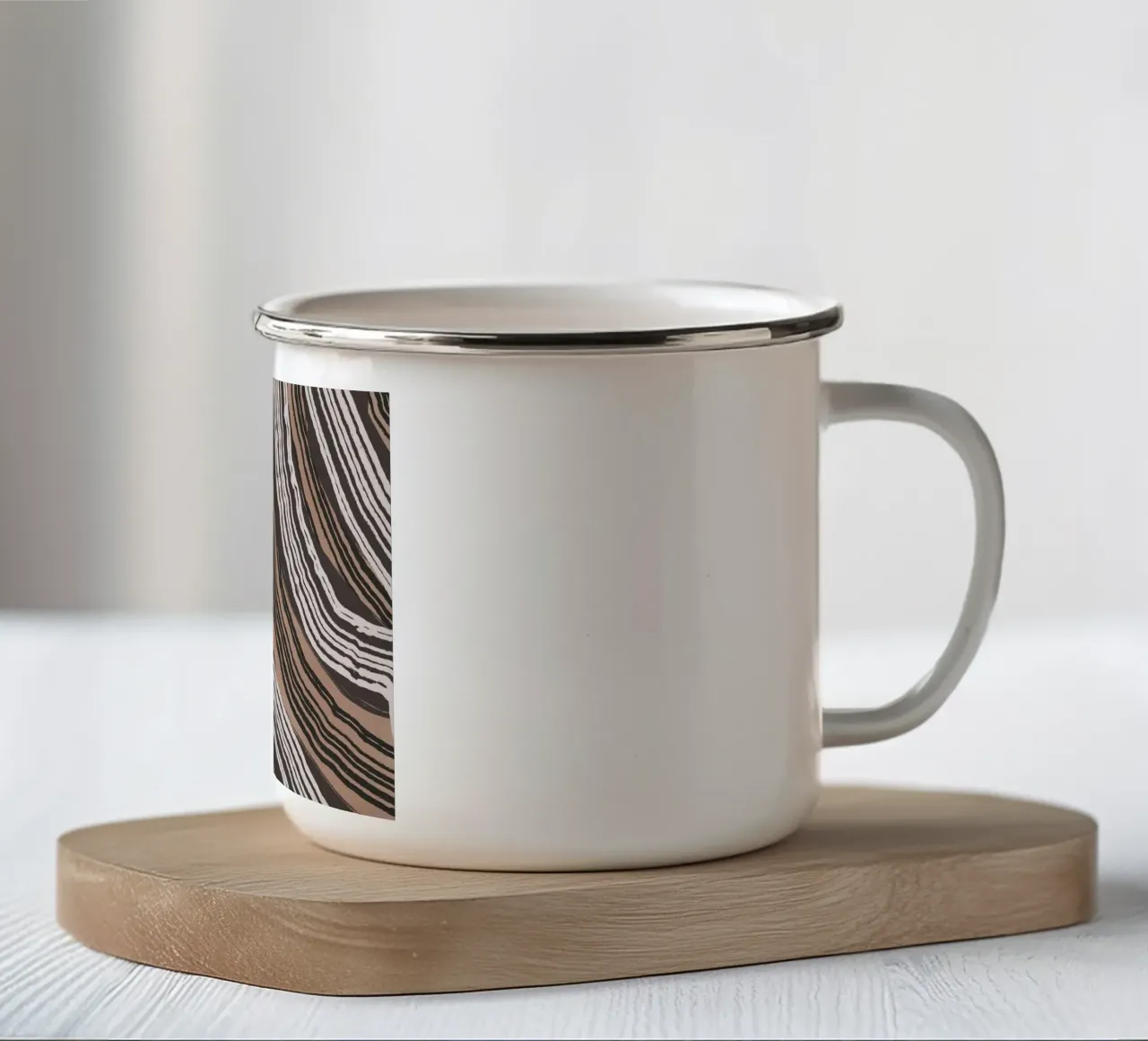 Astrazione delle linee 19 tazza in smalto da Little Dean