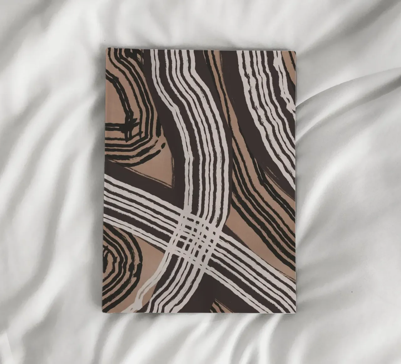 Linienabstraktion 19 Notizbuch von Little Dean