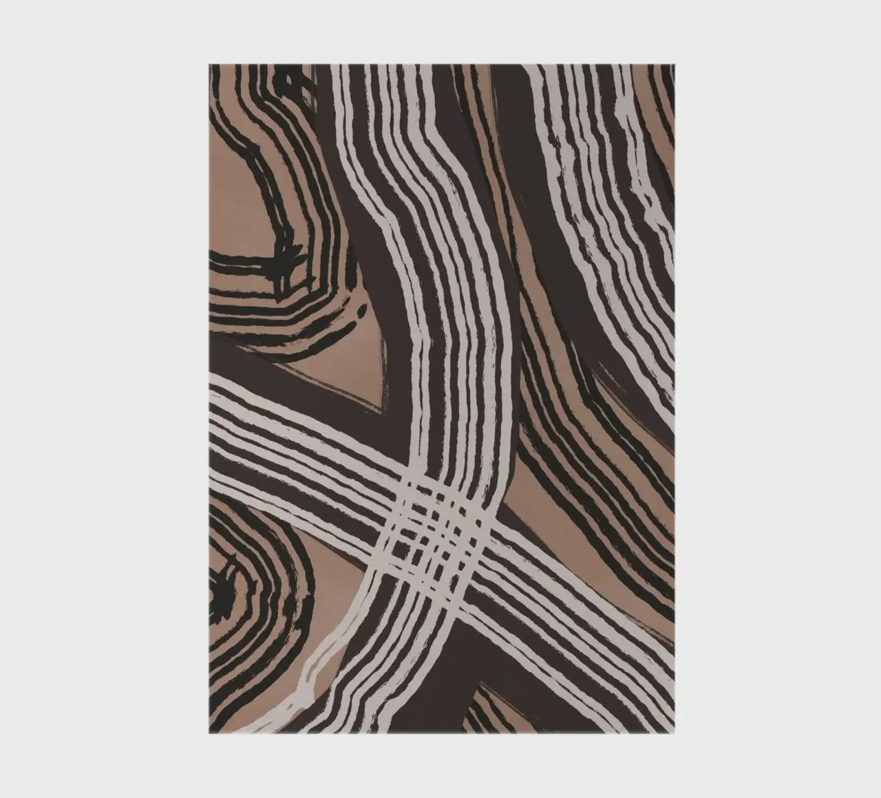 Linienabstraktion 19 Notizbuch von Little Dean