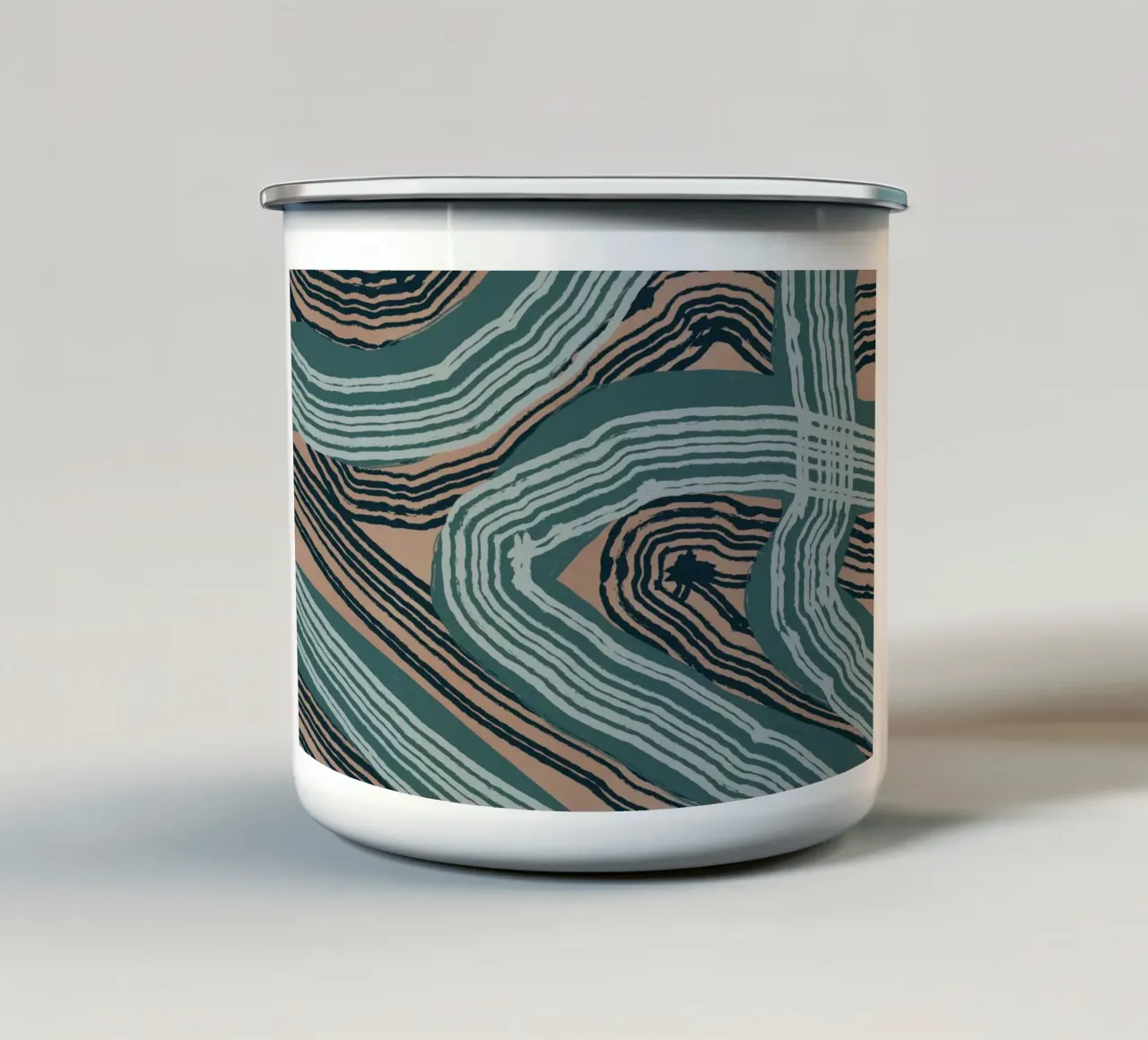 Astrazione delle linee 20 tazza in smalto da Little Dean