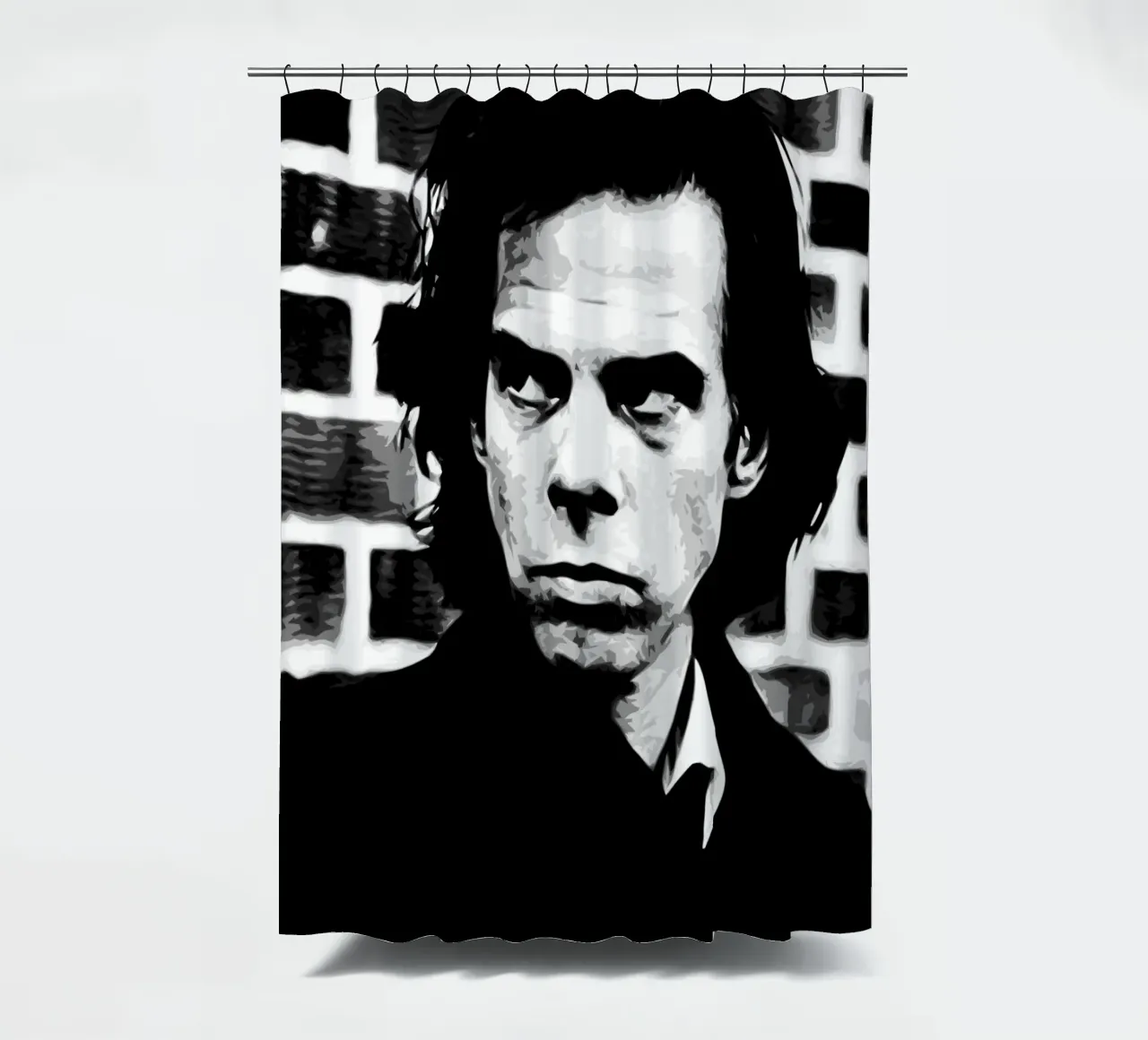 nick cave 2 Art Print shower curtain by music soul