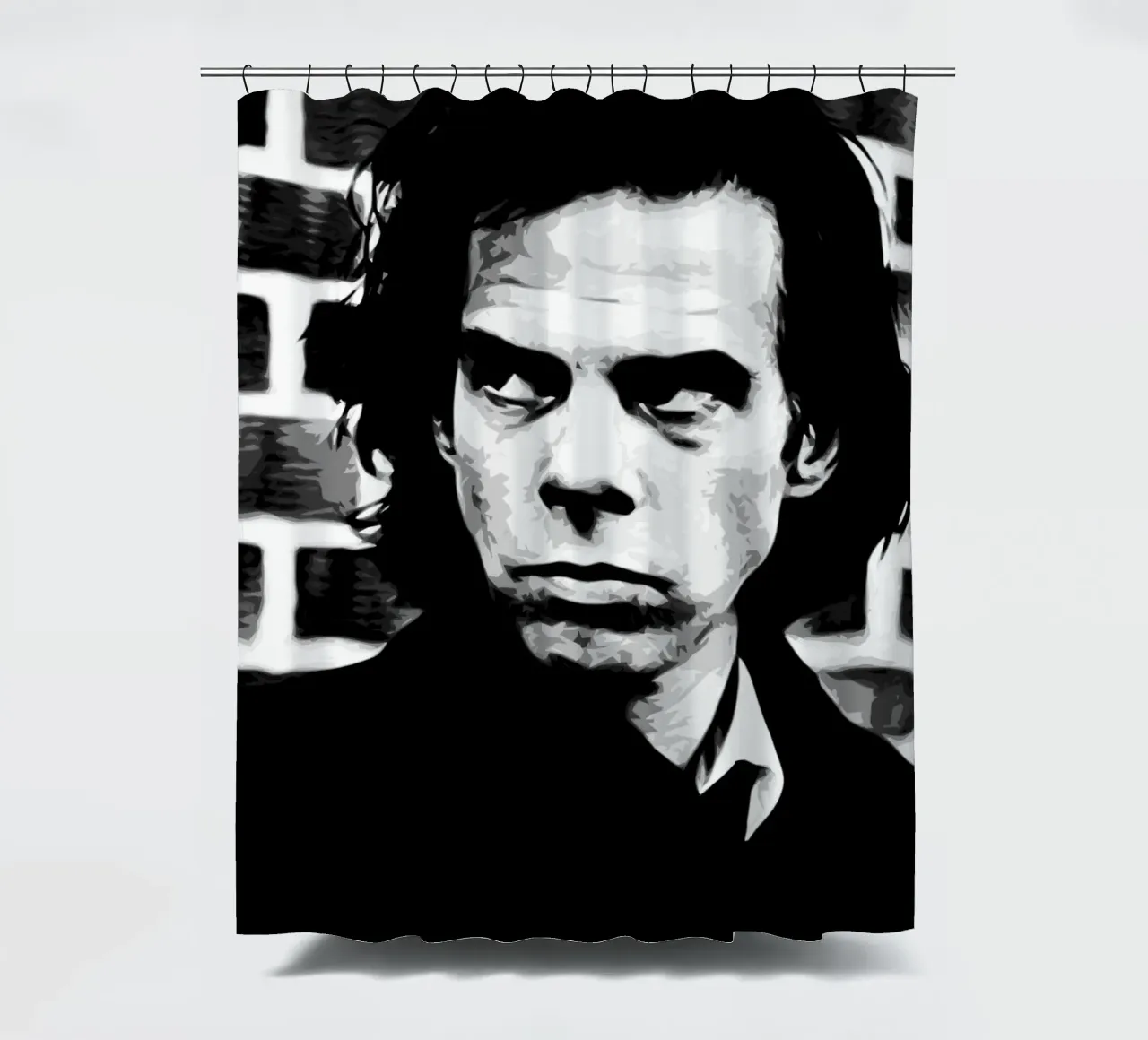 nick cave 2 Art Print shower curtain by music soul