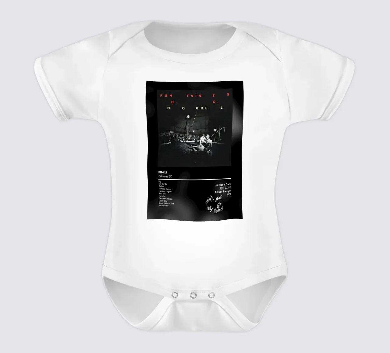 Dogrel By Fontaines D.C. body neonato maniche corte da DGUnder