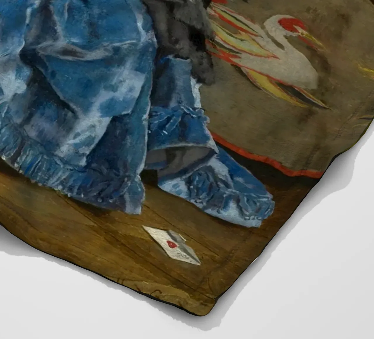 Alfred Stevens, A Duchess (The Blue Dress) fleece blanket by Little Art Histories