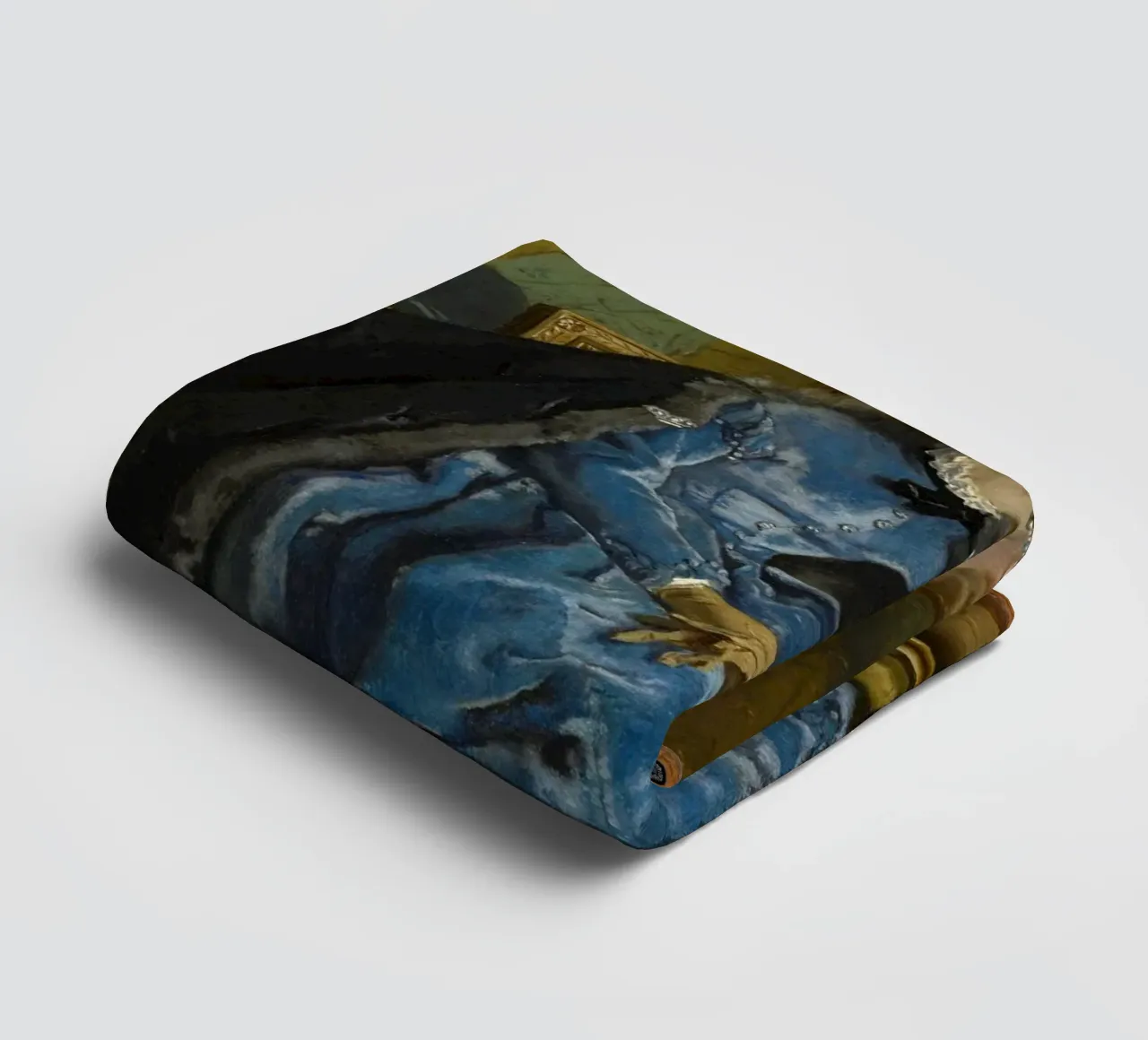 Alfred Stevens, Una duchessa (Il vestito blu) asciugamano da bagno da Little Art Histories