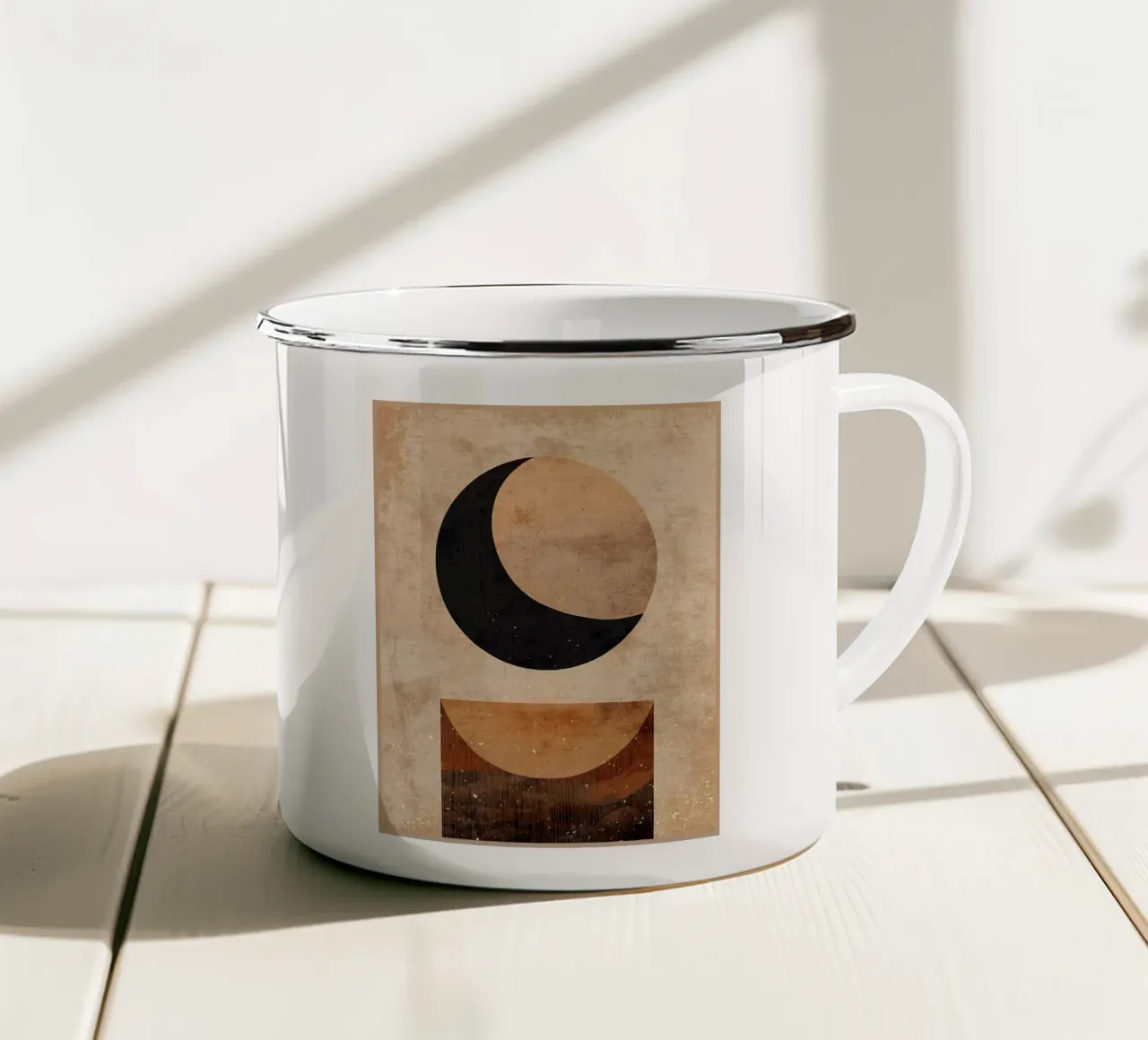 Zen astratto tazza in smalto da Modern Geometry
