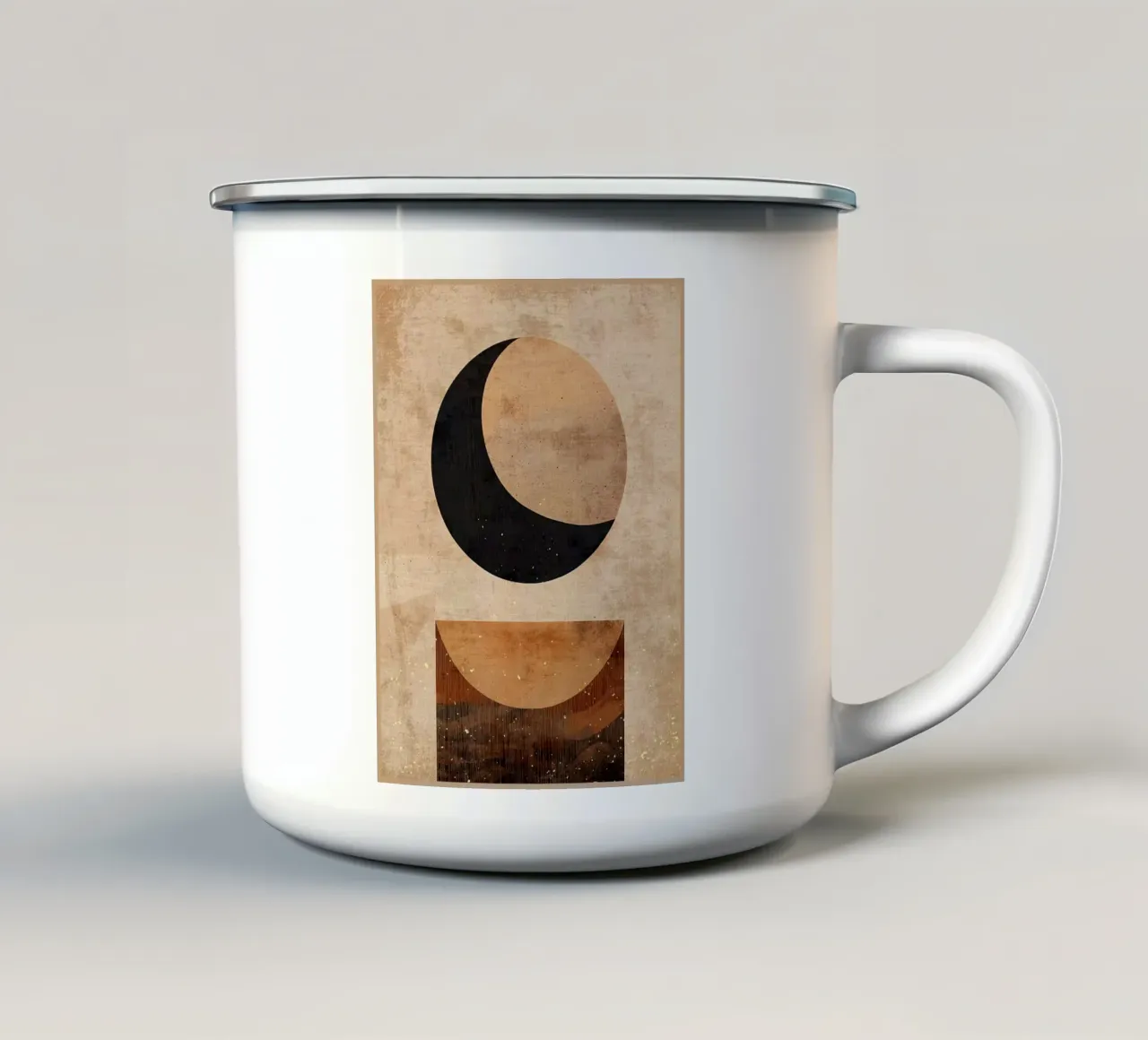 Zen astratto tazza in smalto da Modern Geometry