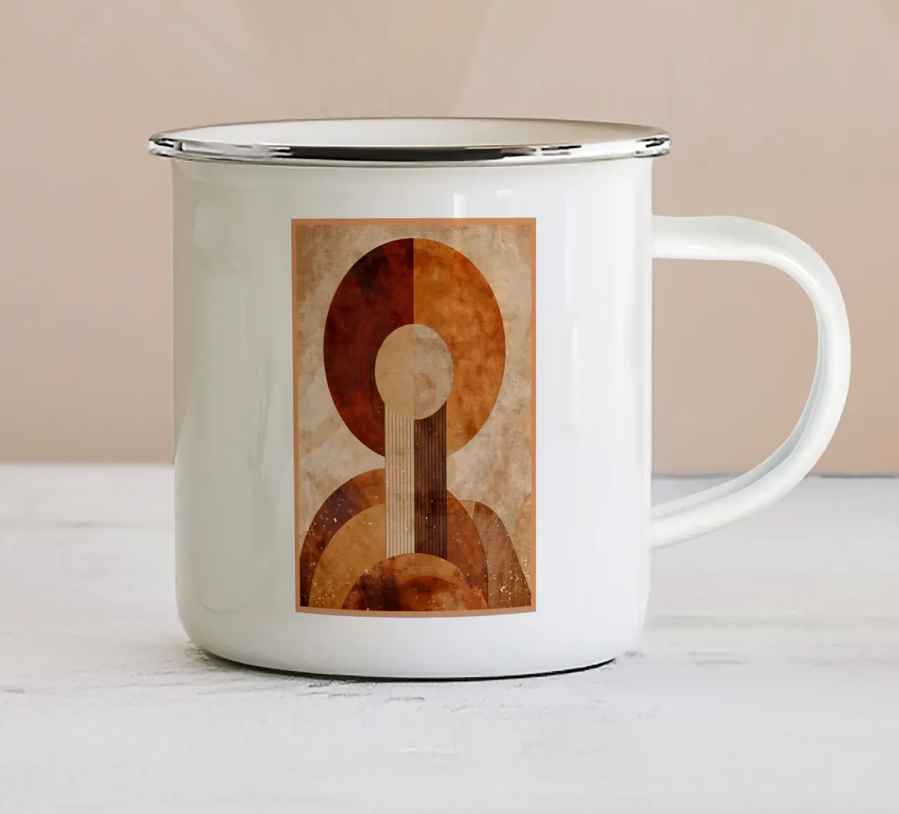 Mezzelune di rame tazza in smalto da Modern Geometry