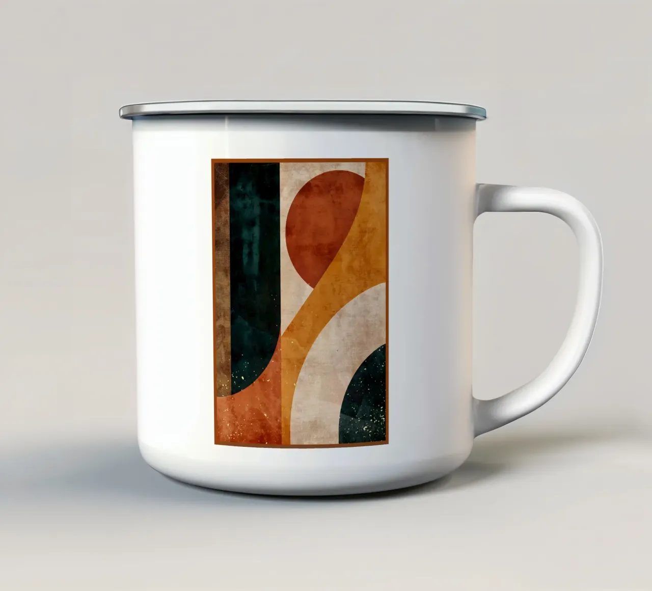 Eleganza curvilinea tazza in smalto da Modern Geometry