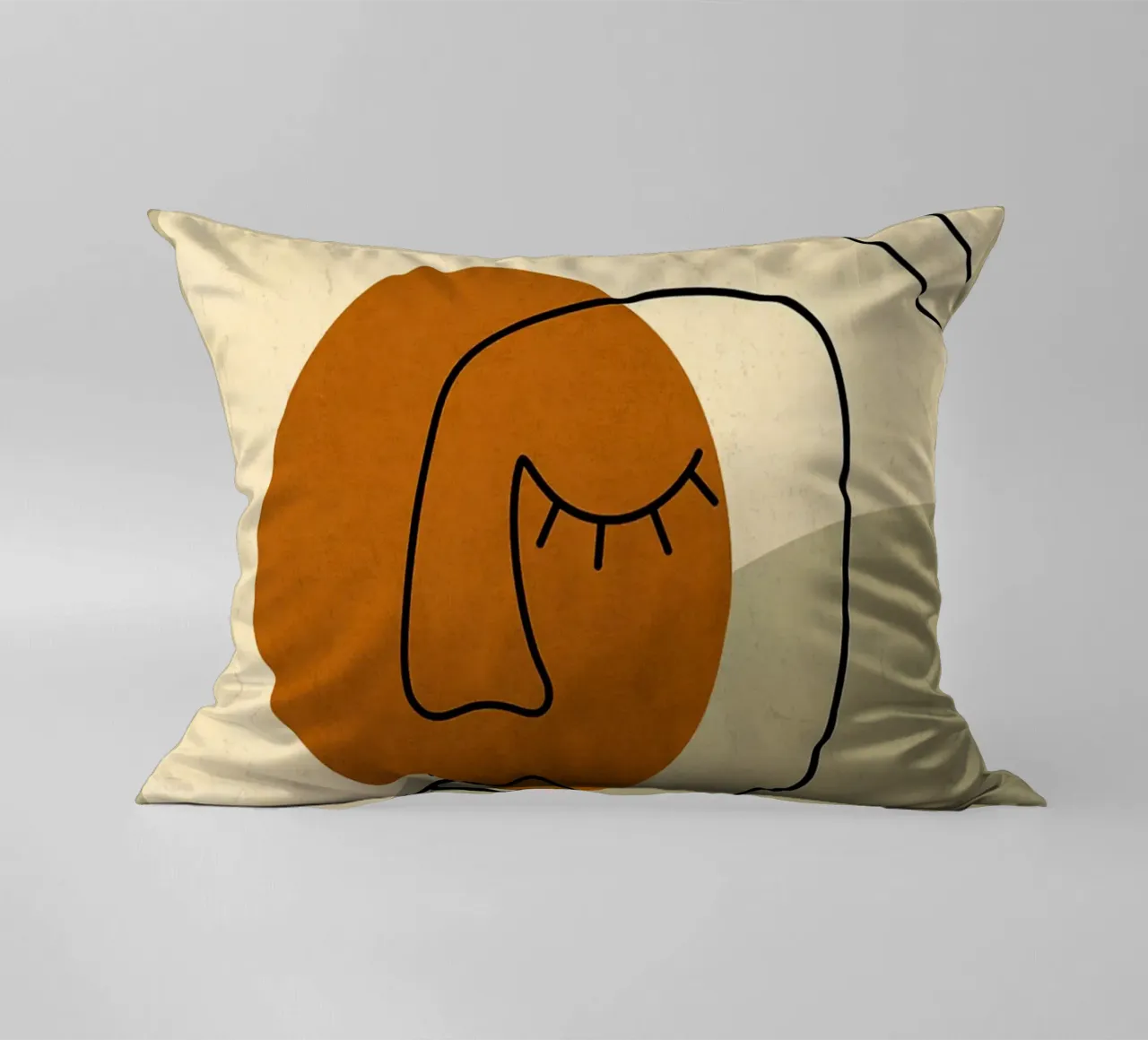 Line Art contemporanea cuscino da E Cannon