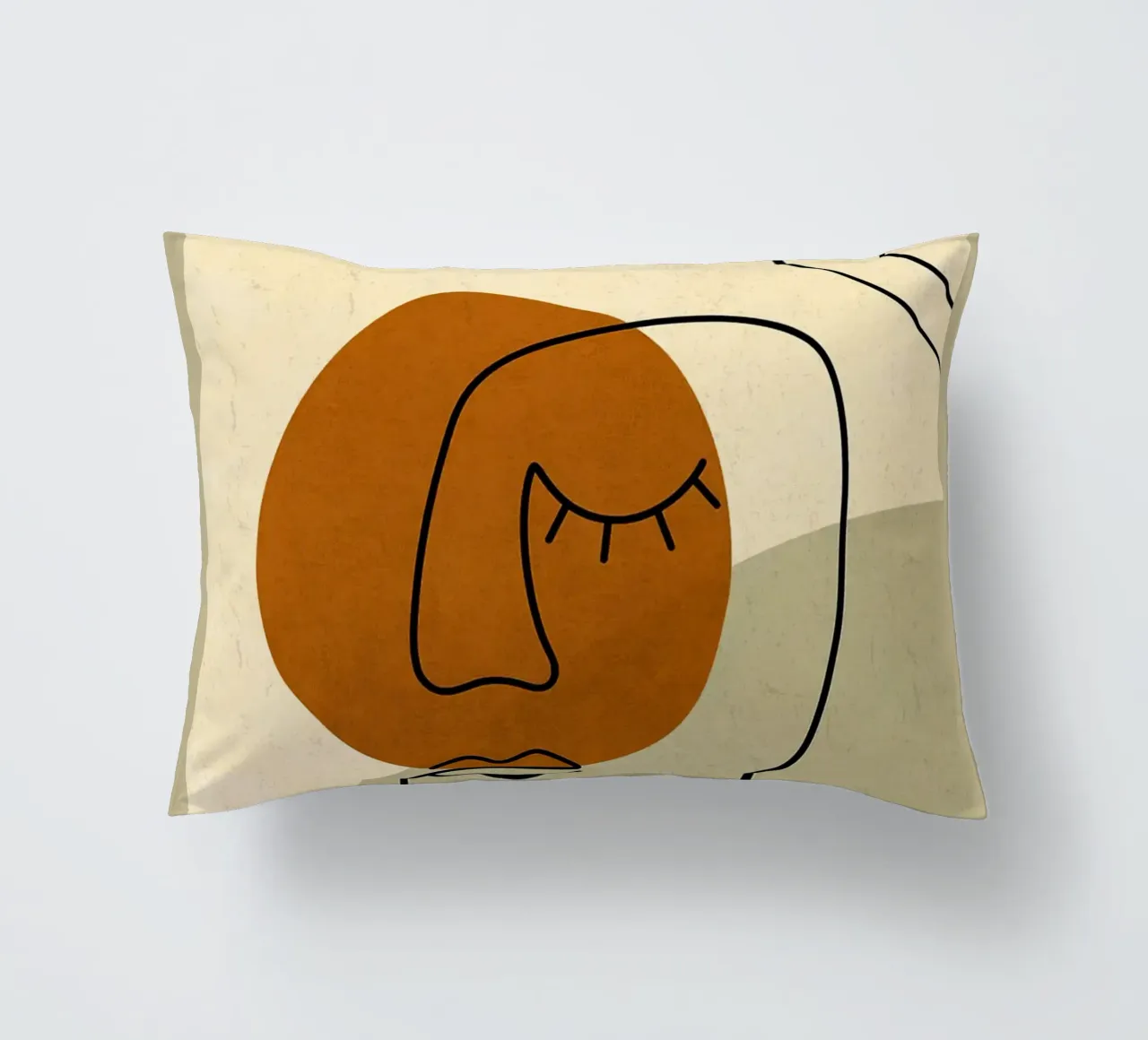Line Art contemporanea cuscino da E Cannon