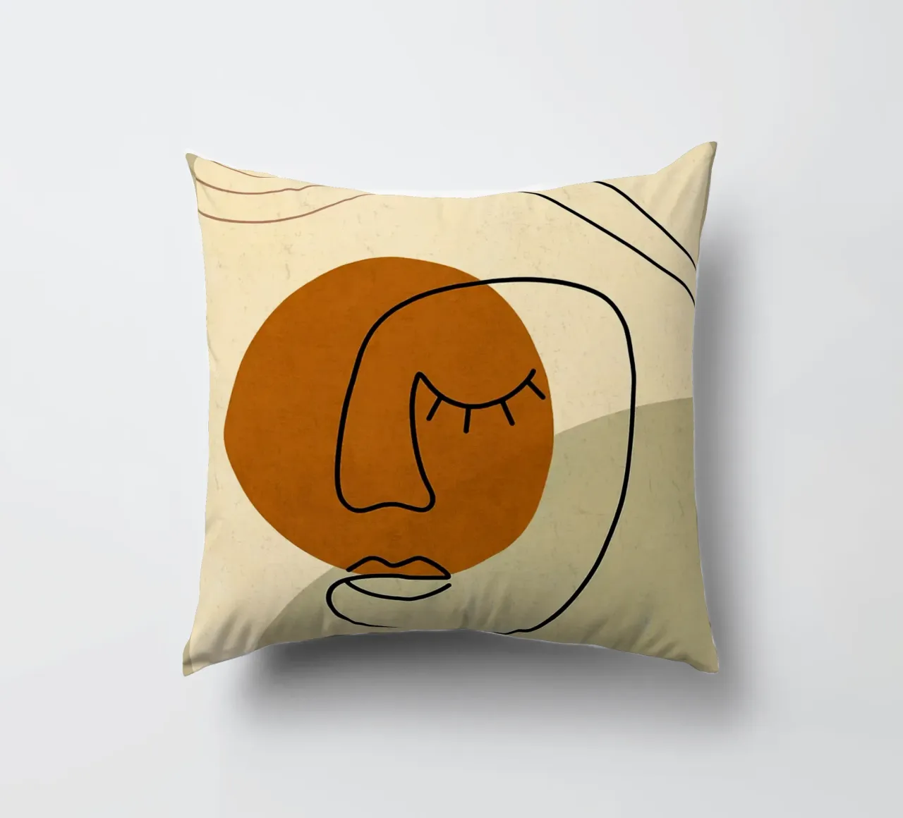 Line Art contemporanea cuscino da E Cannon