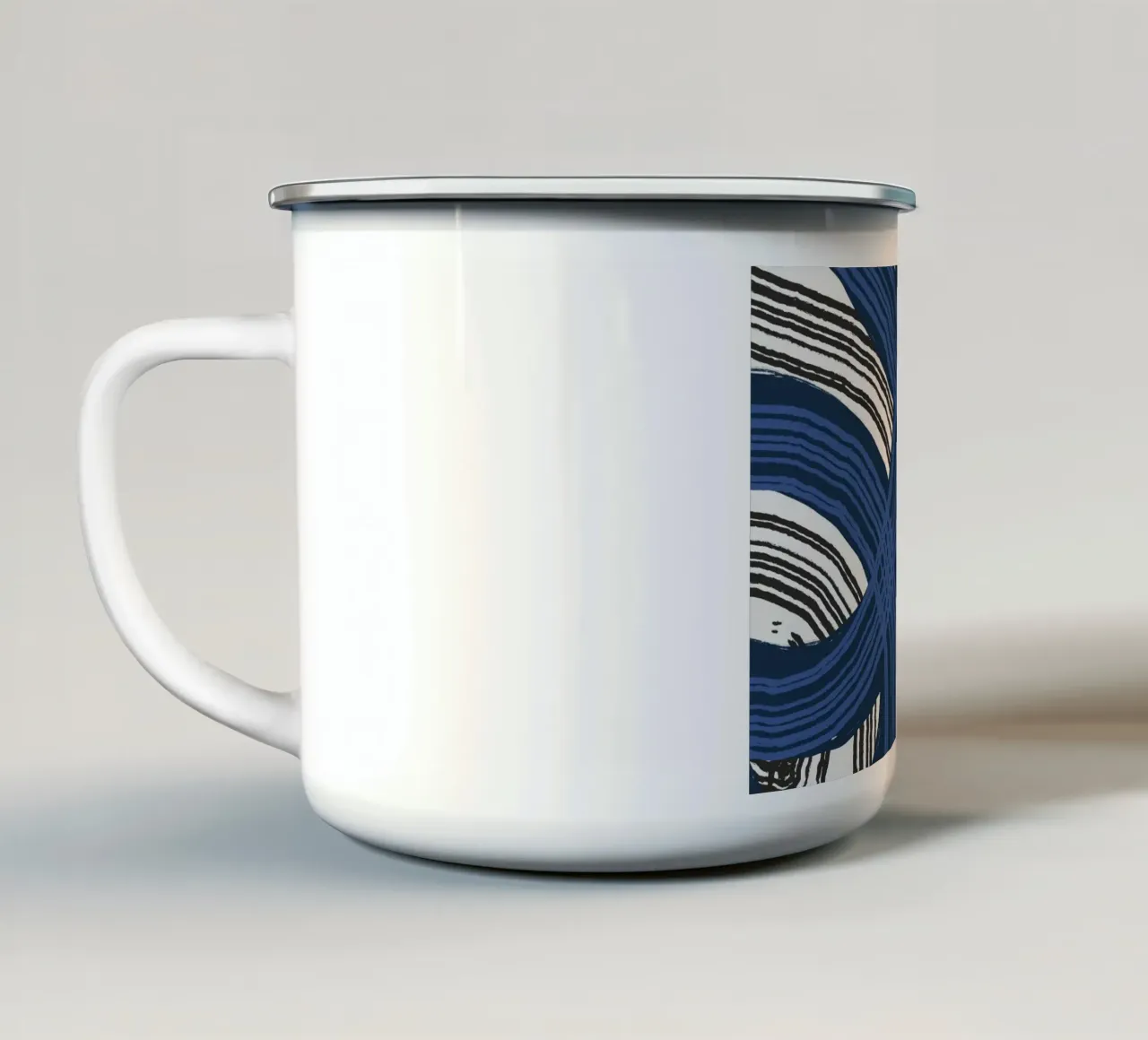 Astrazione delle linee 21 tazza in smalto da Little Dean