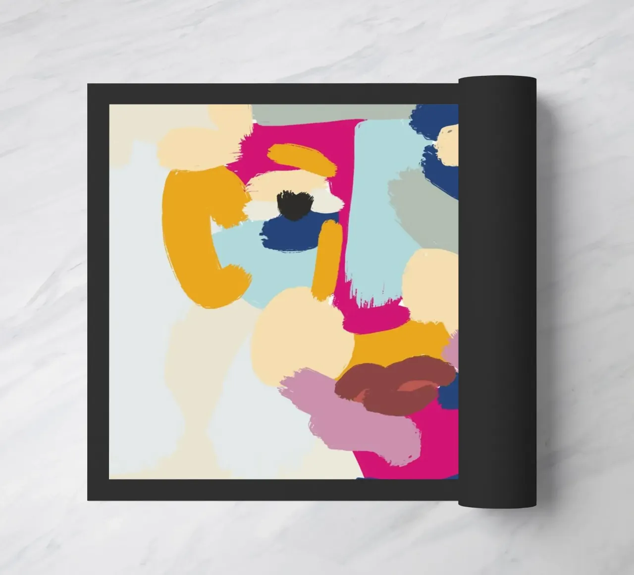 Ritratto a macchie di colore 06 zerbino da Little Dean