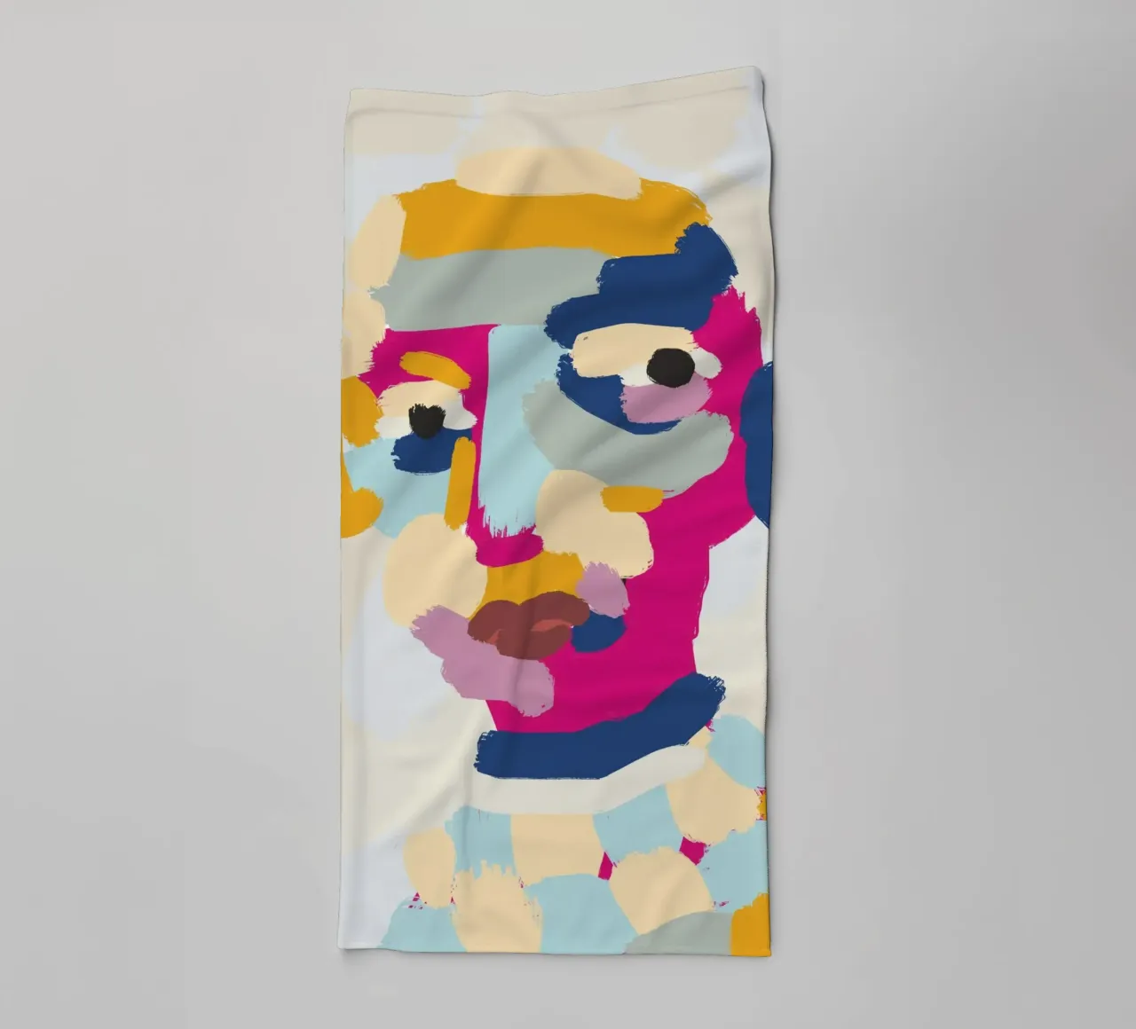 Ritratto a macchie di colore 06 asciugamano da bagno da Little Dean