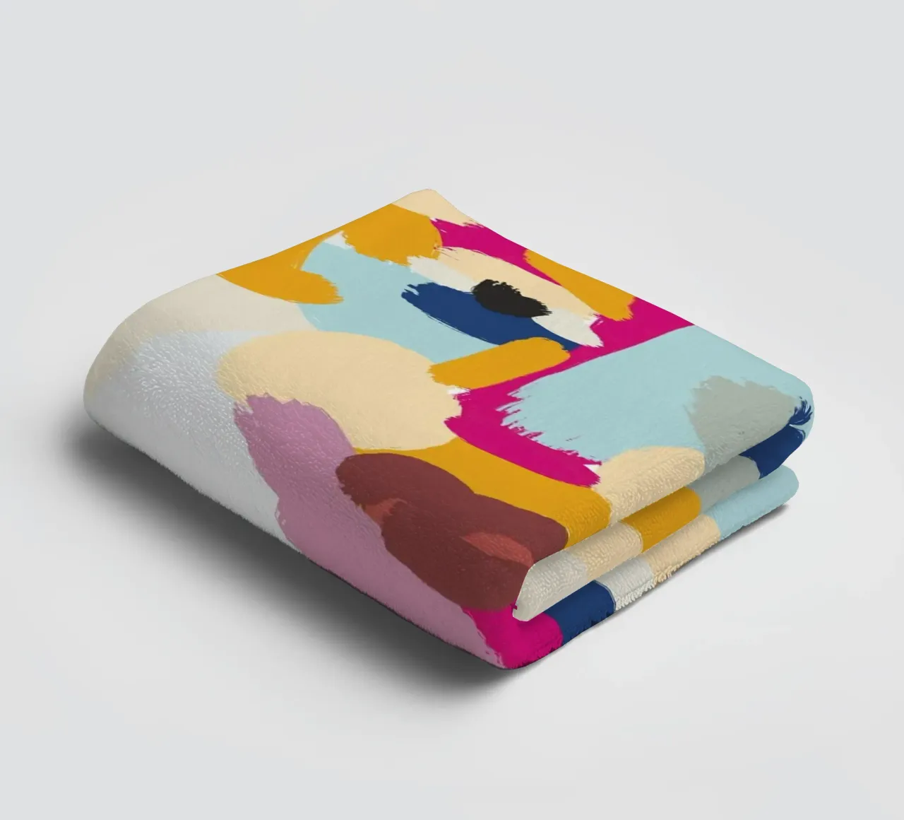 Ritratto a macchie di colore 06 asciugamano da bagno da Little Dean