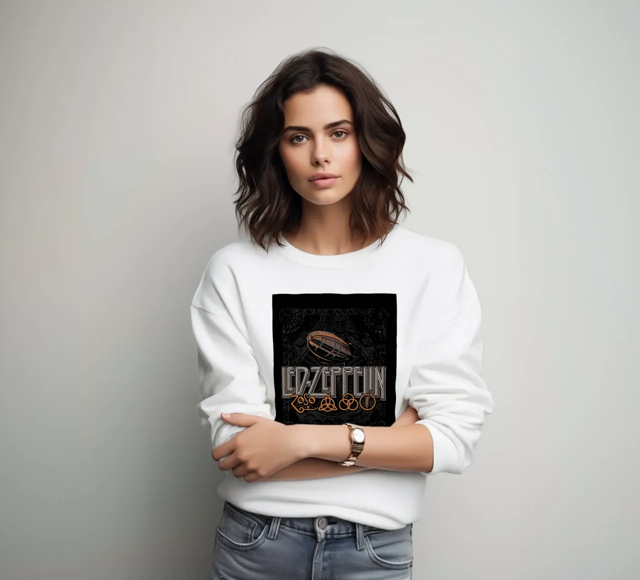Art du groupe Led Zeppelin sweat de vanhesling