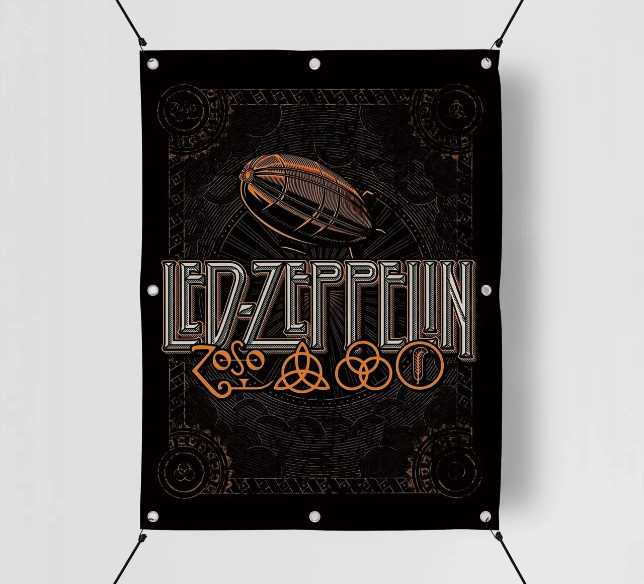 Art du groupe Led Zeppelin bâche pvc de vanhesling