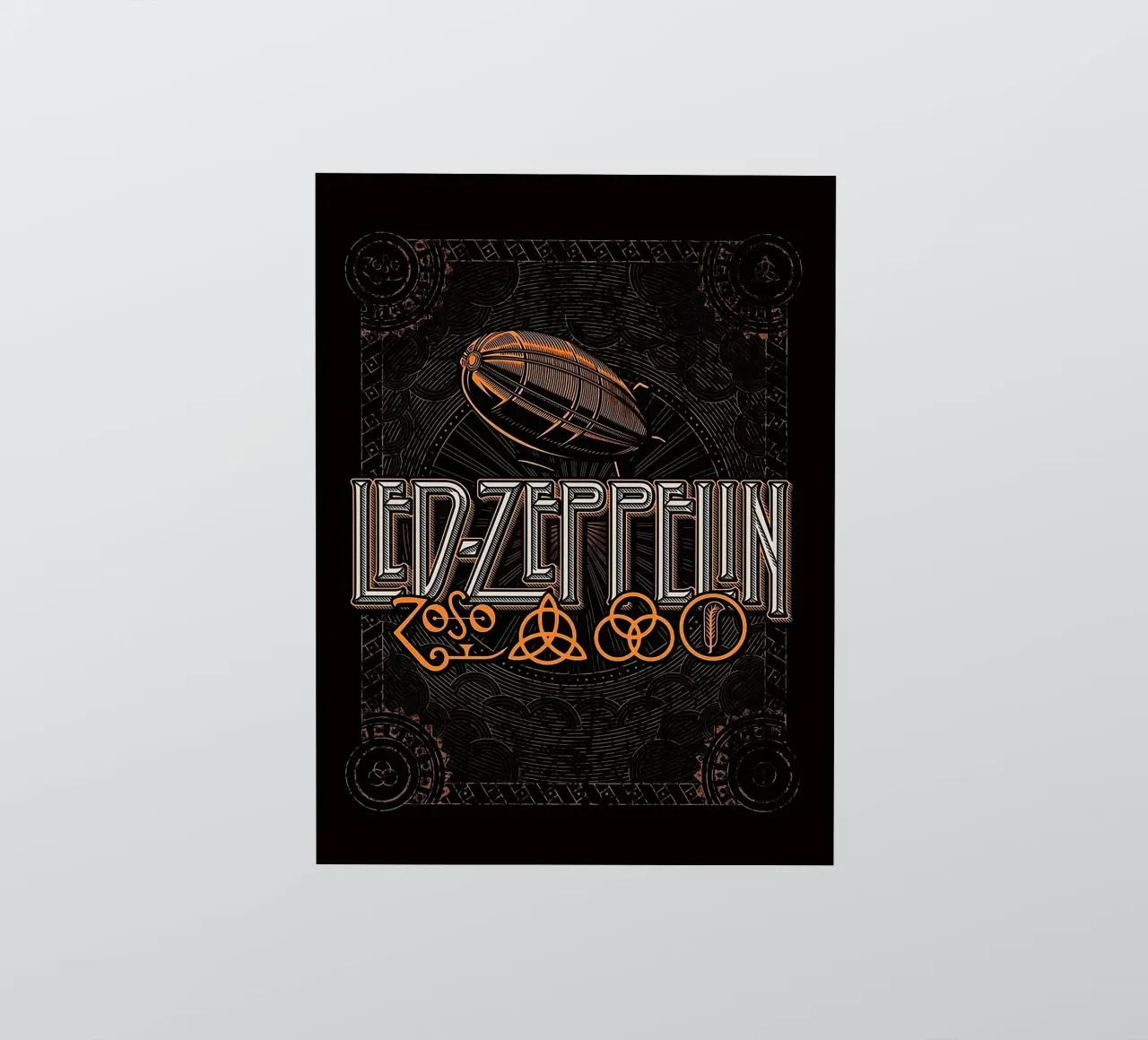 Art du groupe Led Zeppelin autocollant de vanhesling