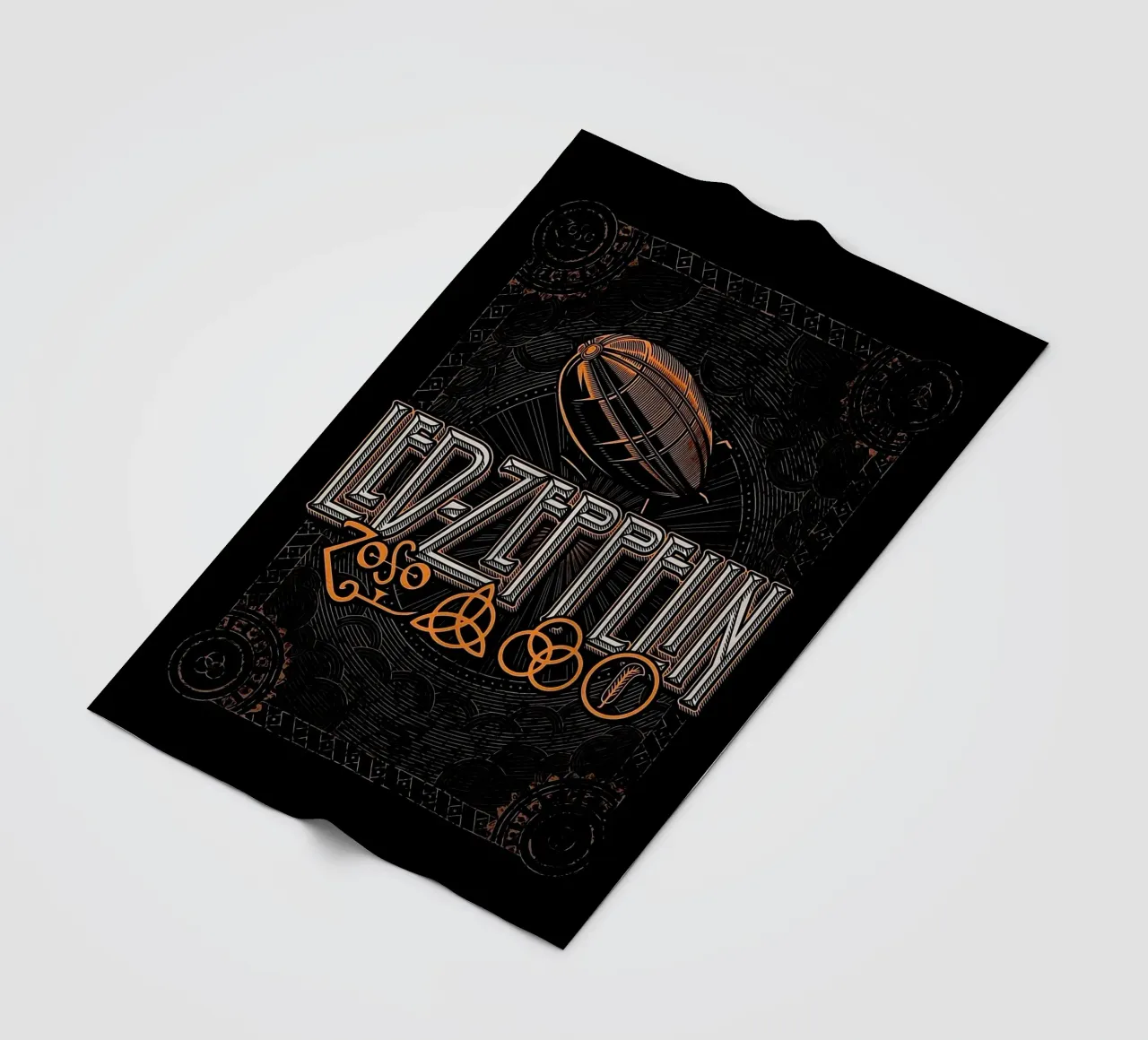 Arte della band dei Led Zeppelin coperta in pile da vanhesling